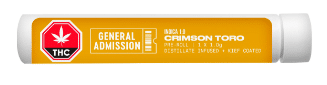 General Admission - Crimson Toro Distillate Infused Pre-Roll Indica 5x0.5g