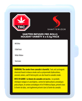 Shatterizer - Shatter Infused Pre-Rolls Holiday Variety Pack Hybrid