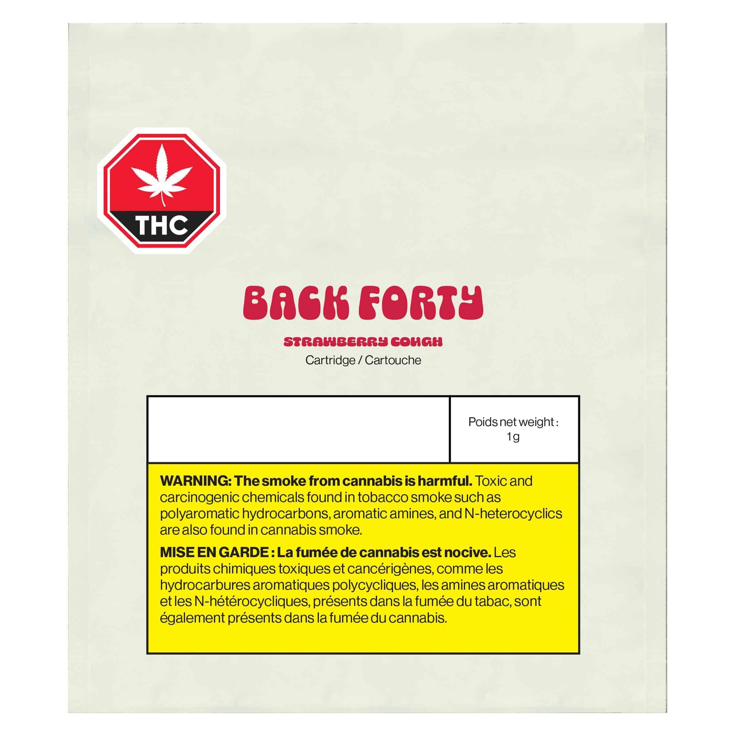 Back Forty - Strawberry Cough 510 Thread Cartridge - Image 3