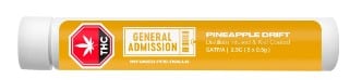 General Admission - Pineapple Drift Distillate Infused Pre-Roll Sativa 5x0.5g - Image 2