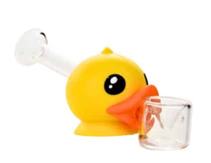 5" Little Yellow Duck Head Glass Pipe