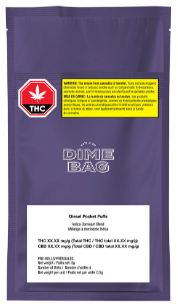 Dime Bag - Diesel Pocket Puffs Pre-Roll Indica 4x0.5g