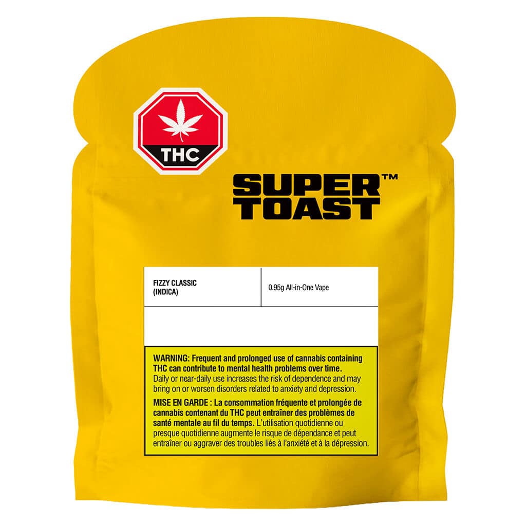 Super Toast - Fizzy Classic All-in-One Disposable Vape Indica 1g - Image 2