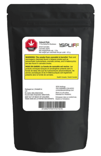 1Spliff - Island Pink Pre-Roll - Indica 7x0.5g