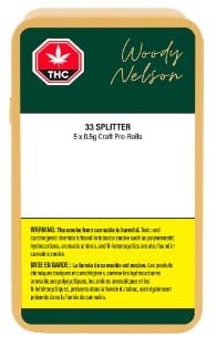 Woody Nelson - 33 Splitter Craft Pre-Rolls Hybrid 5x0.5g