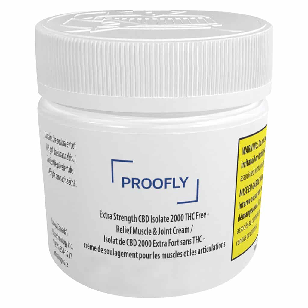 PROOFLY - Extra Strength CBD Isolate 2000 THC Free Relief Muscle Joint 100g