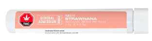 General Admission - Strawnana Distillate Infused Pre-Roll Indica 5x0.5g