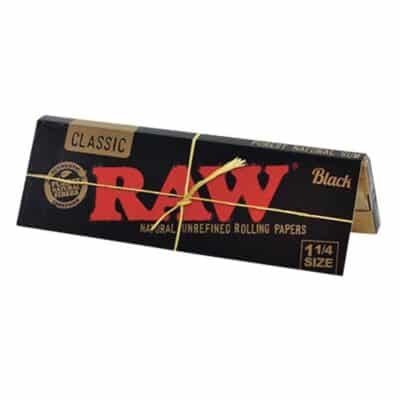 Raw Rolling Paper - Classic Black 1 1/4