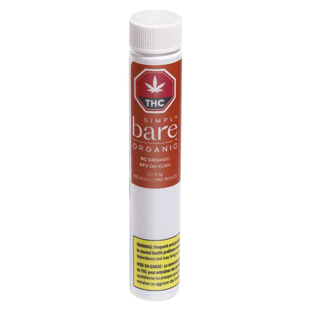Simply Bare - BC Organic SFV OG Kush Pre-Roll