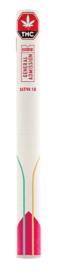 General Admission - Peach Ringz Sativa 1:0 Disposable Pen