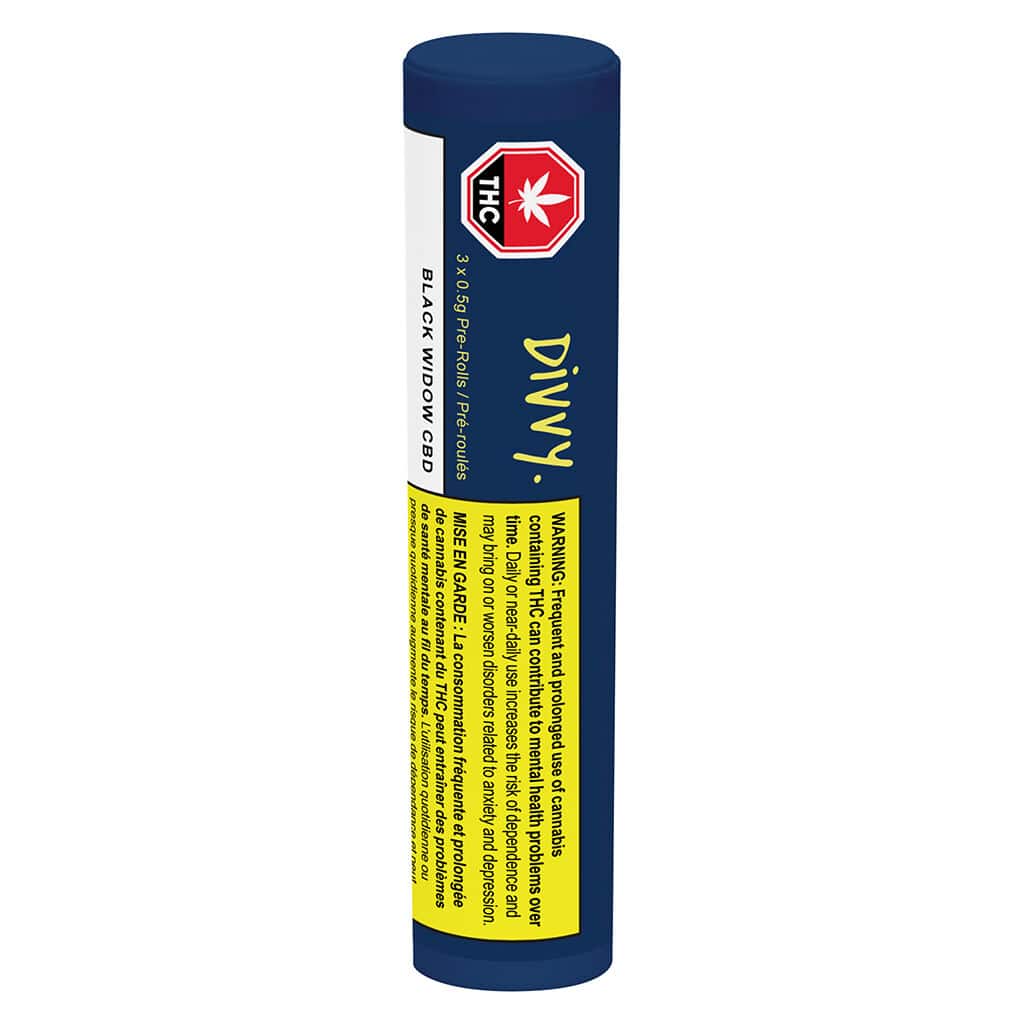 Divvy - Black Widow Pre-Roll CBD 3x0.5g - Image 2