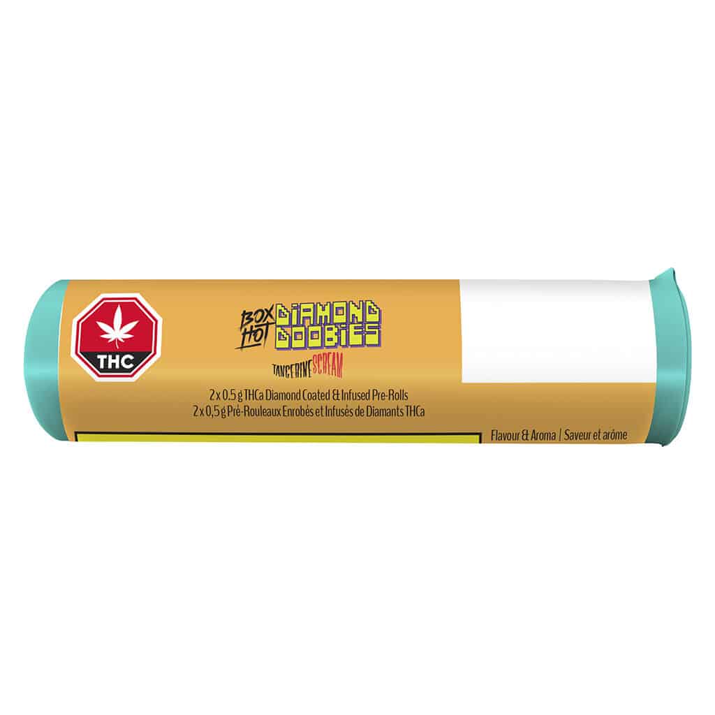 BOXHOT - Diamond Doobies - Tangerine Scream Infused Pre-roll Sativa 2x0.5g - Image 2