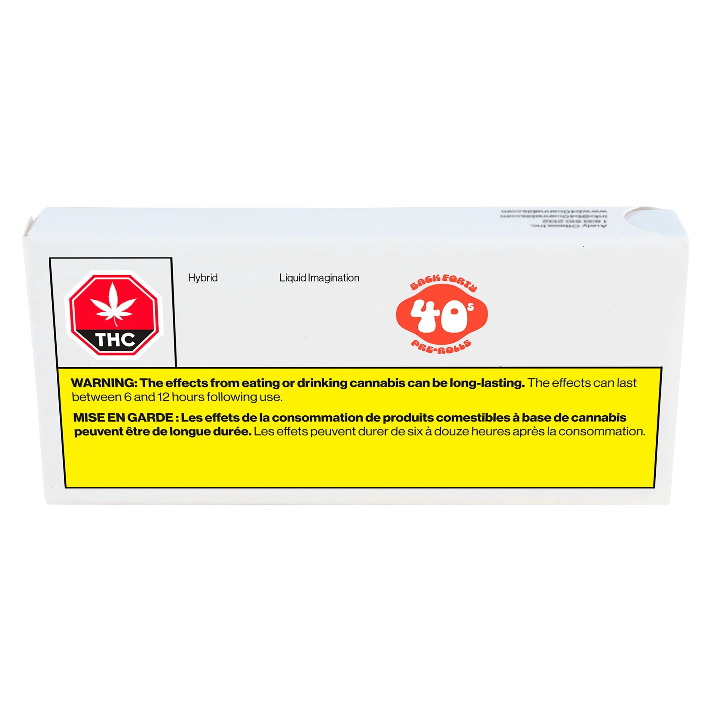 Back Forty - Liquid Imagination Pre-Roll Hybrid 10x0.35g - Image 2