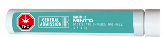 General Admission - Mint'd Distillate Infused Pre-Roll Hybrid 1x1g