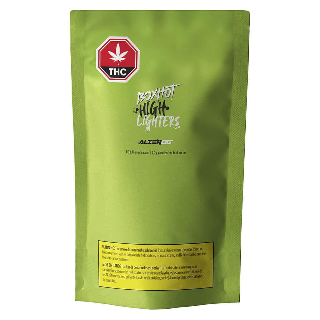 BOXHOT Highlighters - Alien OG All-in-One Disposable Pen Hybrid 1g - Image 2
