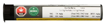 GreenSeal - Gorilla Berry Pre-Roll Indica 1x1g