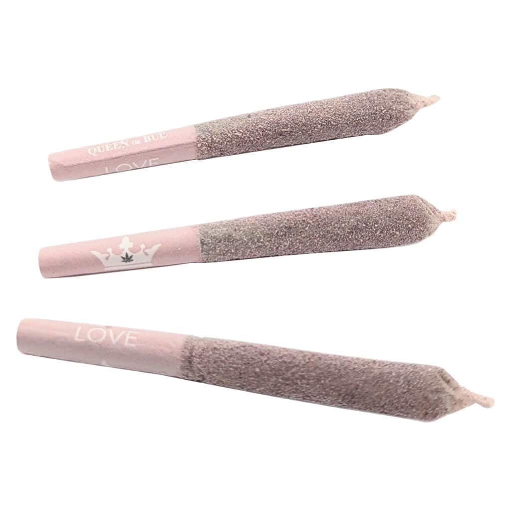 Queen Of Bud - Rose Quartz Infused Rose Diamond Coated Pre-Roll Indica 3x0.5g