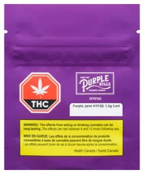 Purple Hills - Purple Jane HTFSE 510 Thread Cartridge Indica 1g