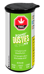 Boxhot - Dusties - Retro Mix Kief Coated Infused Pre-Roll Combo 3x0.5g