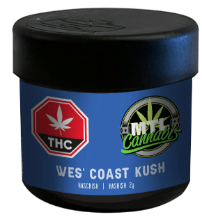 MTL Cannabis - Wes’ Coast Kush Hash Indica 2g