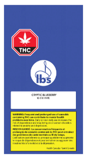 D*gg lbs - Cryptic Blueberry 510 Thread Cartridge Indica 1g - Image 2