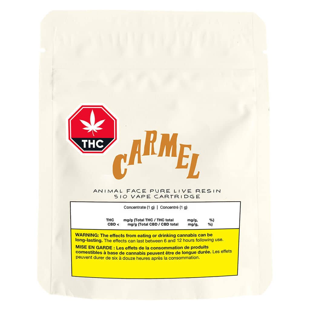 Carmel - Animal Face Pure Live Resin 510 Thread Cartridge Sativa 1g - Image 2