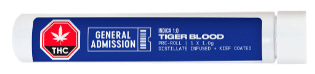 General Admission - Tiger Blood Distillate Infused Pre-Roll Indica - 1x1g