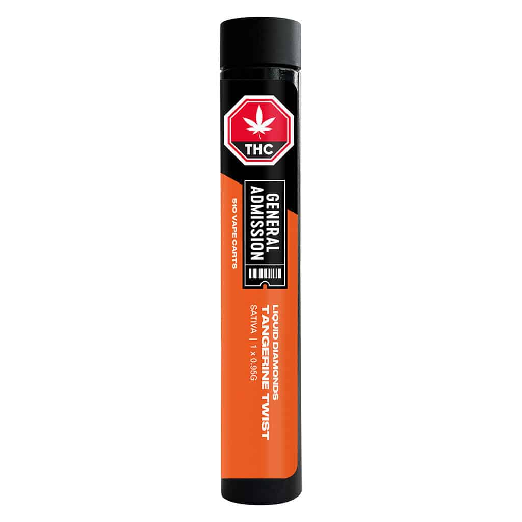 General Admission - Tangerine Twist Sativa Liquid Diamond 510 Thread Cartridge Sativa 0.95g - Image 2