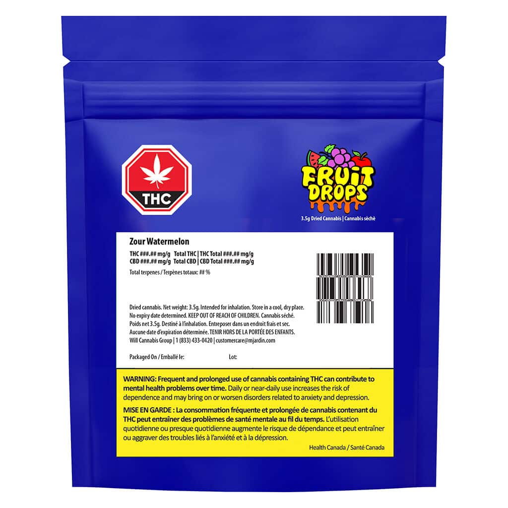 Fruit Drops - Zour Watermelon Sativa 3.5g - Image 2