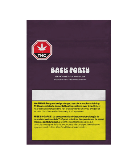 Back Forty - Blackberry Vanilla Infused Pre-Roll 3X0.5g Indica