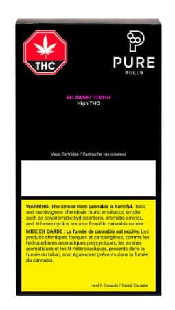Pure Pulls Vapes - BC Sweet Tooth 510 Thread Cartridge Indica 1g
