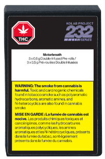 Kolab Project - 232 Series Motorbreath Double-Infused Pre-Roll Indica 3x0.5g