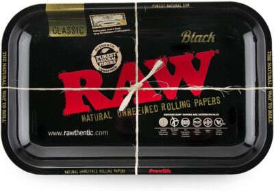 Rolling Trays - Medium Black Raw Tray