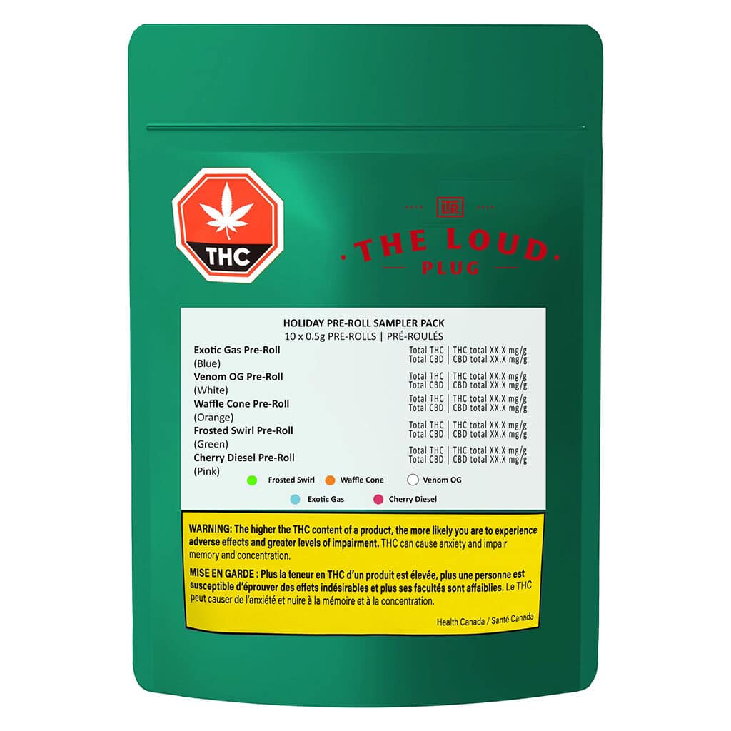 The Loud Plug - Holiday Pre-Roll Sampler Pack Combo 10x0.5g