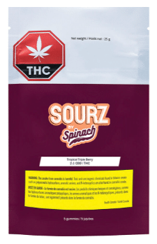 Spinach SOURZ - Tropical Triple Berry 2:1 Soft Chews