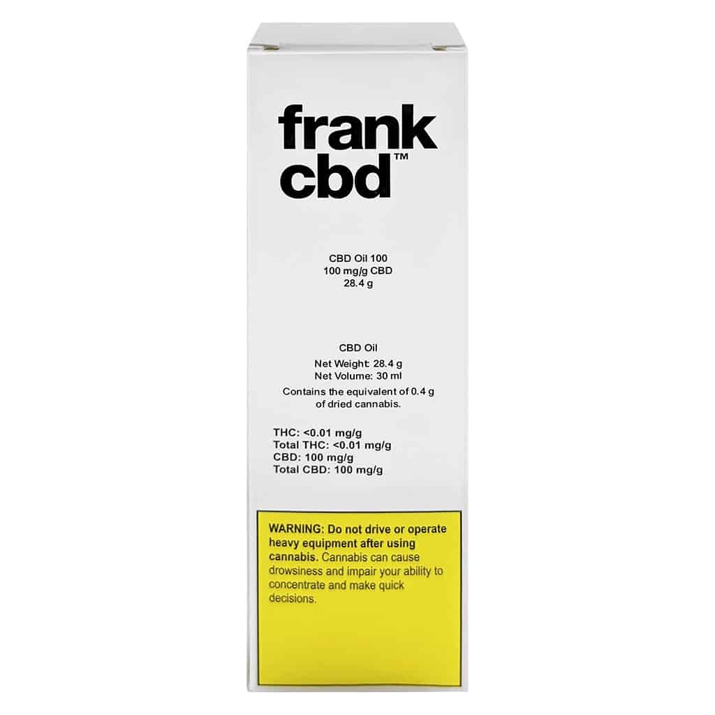 frank CBD - CBD Oil 100 30ml - Image 2