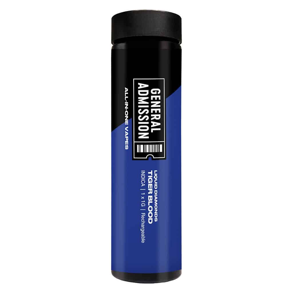 General Admission - Tiger Blood Liquid Diamond All-In-One Disposable Vape Indica 1g - Image 2