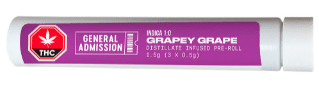 General Admission - Grapey Grape Distillate Infused Pre-Roll Indica 3x0.5g