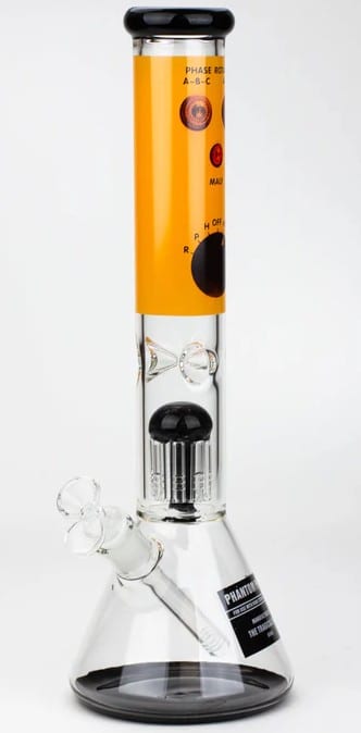 THE TRAGICALLY HIP-15.5" glass water pipe with single percolator by Infyniti