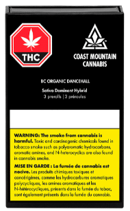 Coast Mountain Cannabis - BC Organic Dancehall Pre-Roll CBD Sativa 3x0.5g