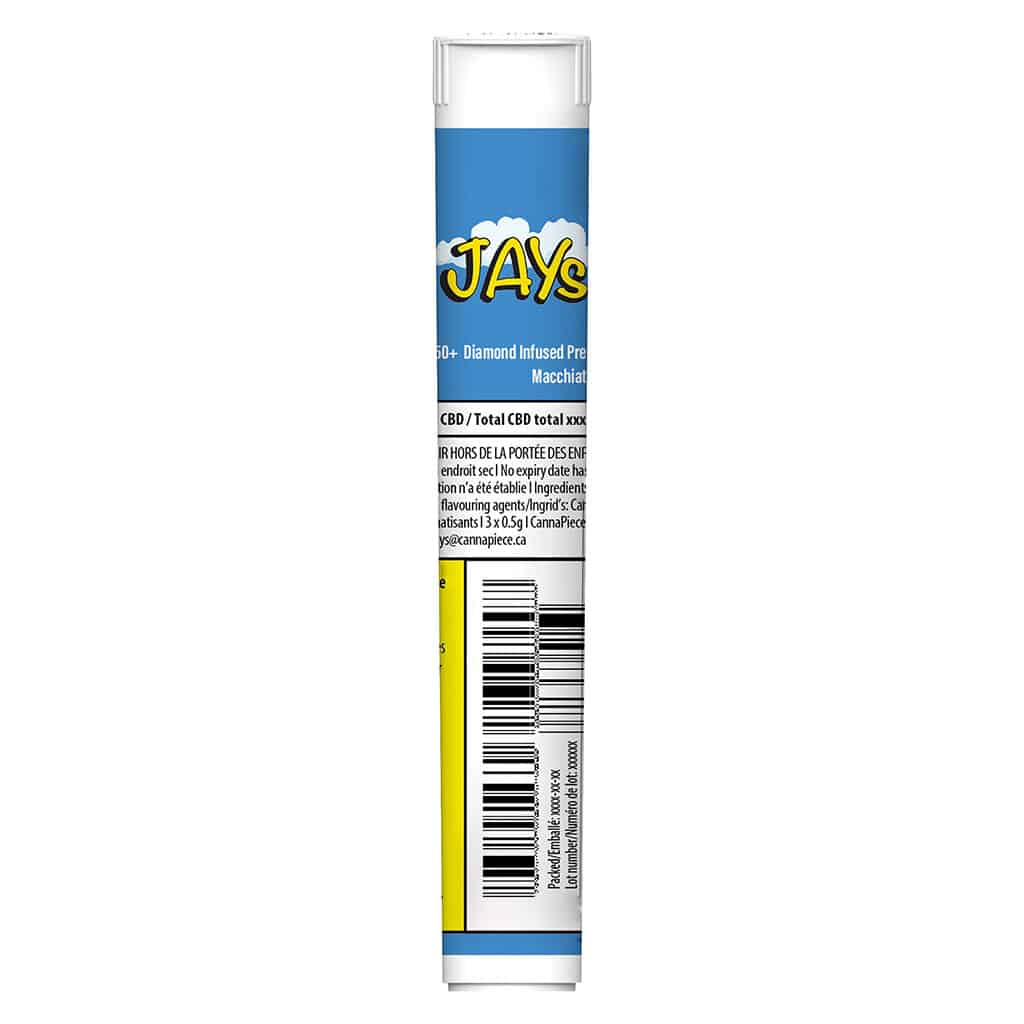 JAYS - High Potency 50+ Diamond Infused Macchiato Gold Pre-Rolls Sativa 3x0.5g - Image 2