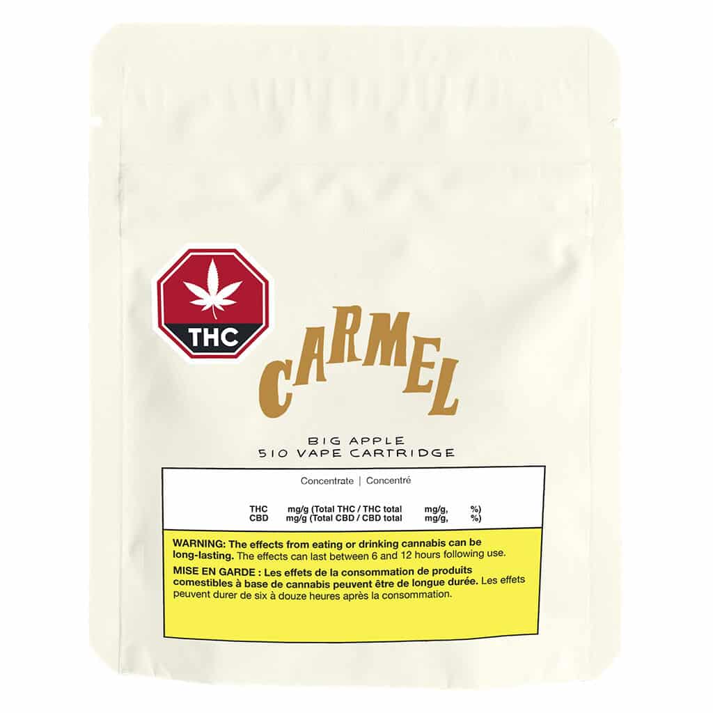Carmel - Big Apple Pure Live Resin 510 Thread Cartridge Sativa 1g - Image 2