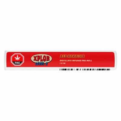 XPLOR Level X - Red Hawaiian Distillate Infused Pre-Roll Sativa 1x1g