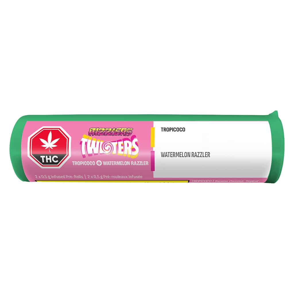 Rizzlers - Twisters - Tropicoco & Watermelon Razzler Infused Pre-Roll Hybrid 2x0.5g