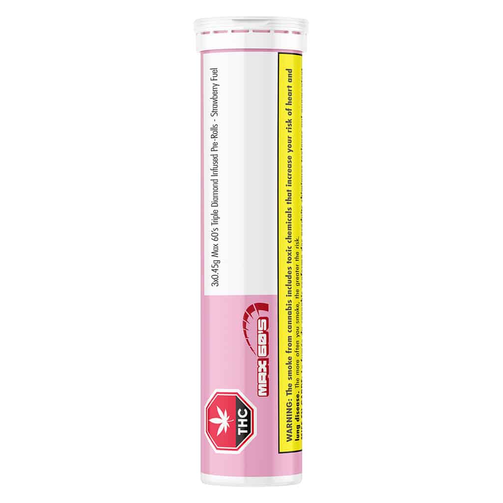 Chillbilly - Max 60's Triple Diamond Infused Pre-Rolls - Strawberry Fuel Indica 3x0.45g - Image 2