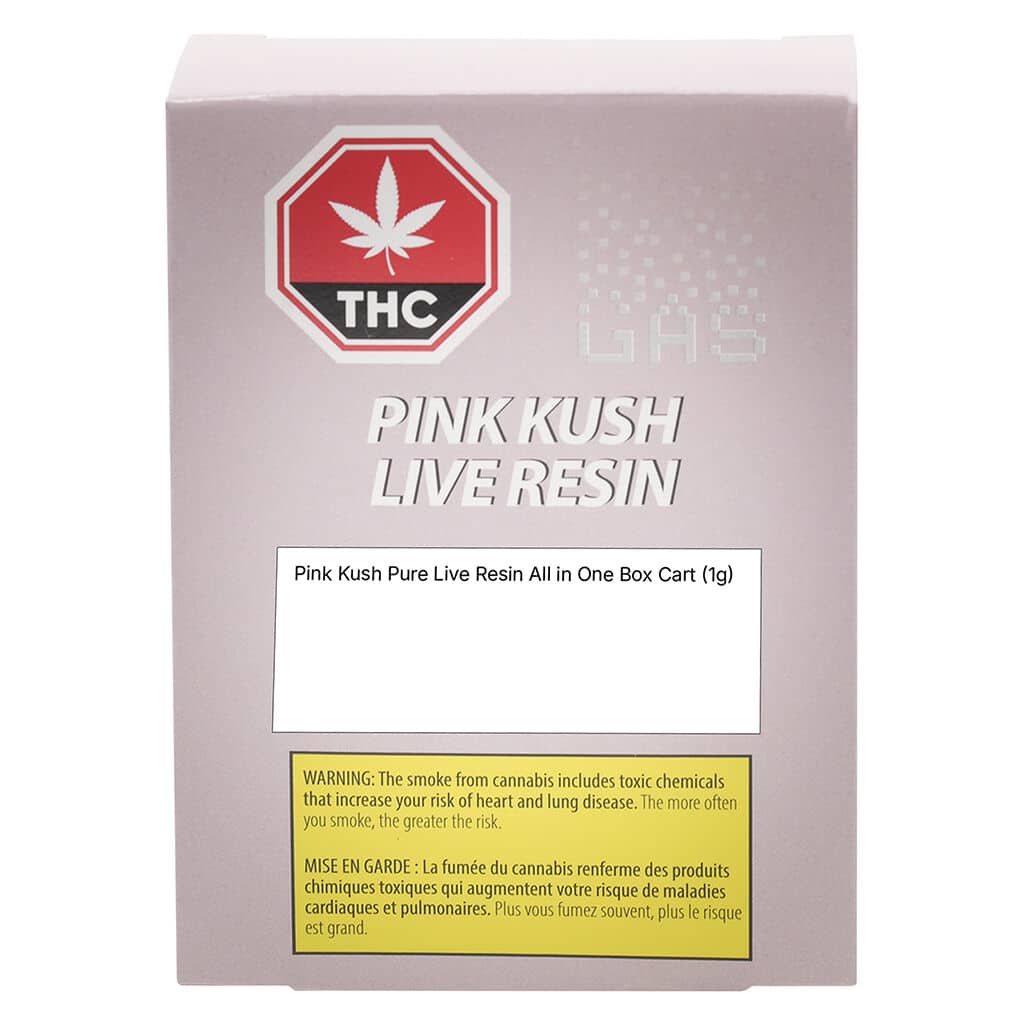 (GAS) - Pink Kush Pure Live Resin All in One Box Cart Disposable Hybrid 1g - Image 2
