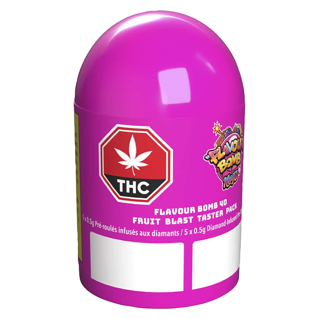 Nugz - Flavour Bomb 40 Fruit Blast Diamond Infused Pre-Roll Combo 5x0.5g - Image 2