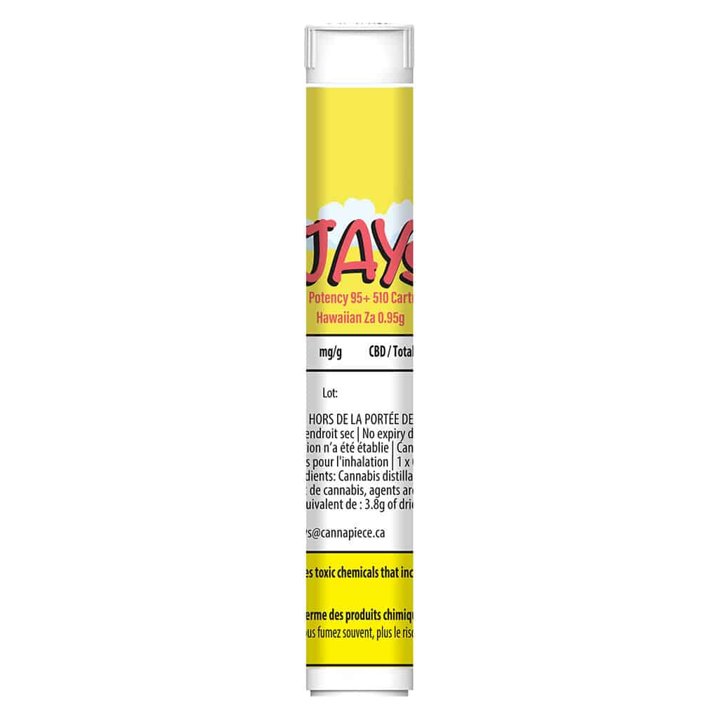 Jays - High Potency 95+ 510 Thread Cartridge Hawaiian Za Indica 0.95g - Image 2