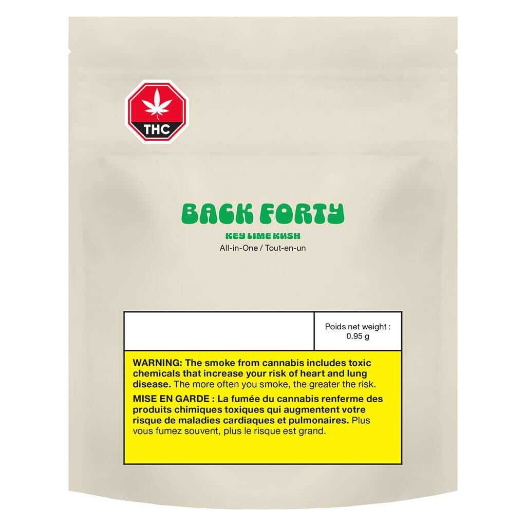 Back Forty - Key Lime Kush All-In-One Disposable Vape Hybrid 0.95g - Image 2