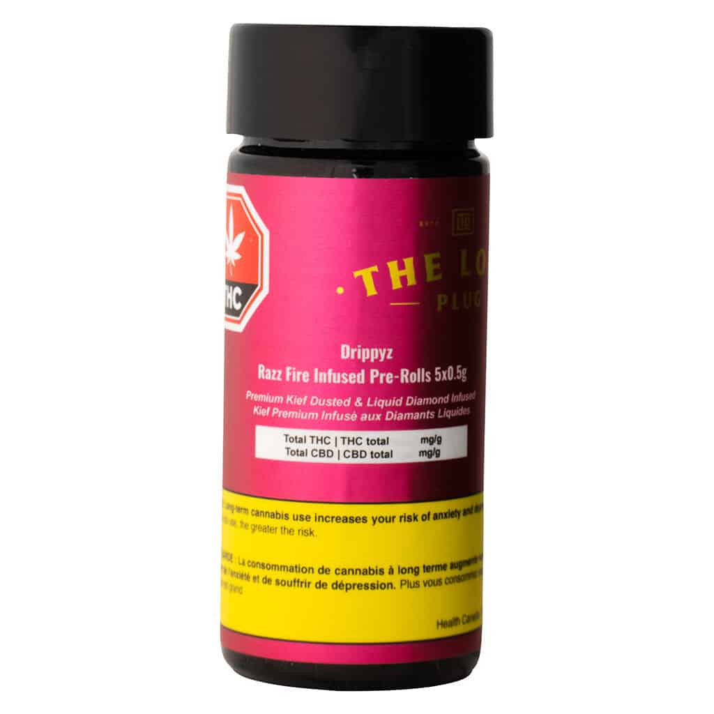 The Loud Plug - Drippyz Razz Fire Infused Pre-Roll Indica 5x0.5g - Image 2